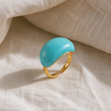 Lava Drop SS Enamel Anillo