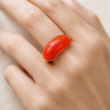 Lava Drop SS Enamel Anillo