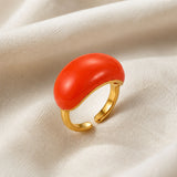 Lava Drop SS Enamel Anillo
