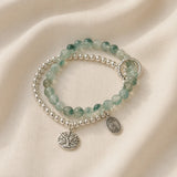 Moss Jade Doble Boho Pulsera