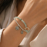Moss Jade Doble Boho Pulsera