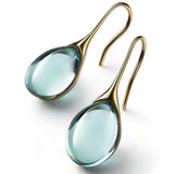 Minimalista Cristal Drop Pendientes