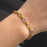 Bicolor Dorado Minimalista Pulsera