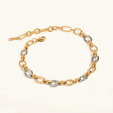 Bicolor Dorado Minimalista Pulsera