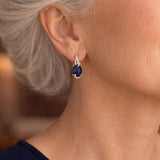 Pendientes Halo Zafiro