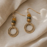 Rustic Piedra Bead Hoops