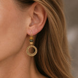 Rustic Piedra Bead Hoops