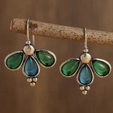 Pendientes Gota Azul y Esmeralda