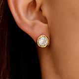 Pendientes Circonita Dorada
