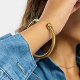 Vintage Dorado Ajustable Piedra Pulsera