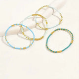 Chic Bohemio Turquesa de Cuentas Set de Pulseras