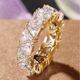Vintage Triangle Piedra Anillo
