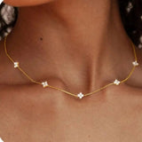 Gorgeous Flor Inlaid Circonitas Collar