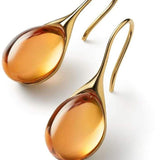 Minimalista Cristal Drop Pendientes