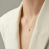 Atemporal Perla Colgante Collar