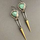 Vintage Nature Piedra Pendientes