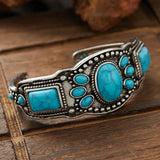 Vintage Bohemio Turquesa Brazalete