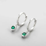 Brillante Green Zircon Pendientes