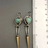 Vintage Nature Piedra Pendientes