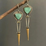 Vintage Nature Piedra Pendientes