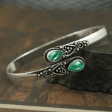 Vintage Pulsera con Colorful Gems y Tribal Design