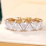 Vintage Triangle Piedra Anillo