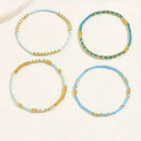 Chic Bohemio Turquesa de Cuentas Set de Pulseras