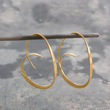 Abierto Spiral Drop Pendientes
