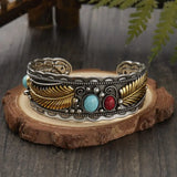 Mesina Turquesa Plateado Dorado Pulsera