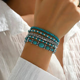 Bohemio Turquesa de Cuentas Set de Pulseras