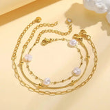 Stackable Pulsera Golden Perla Set