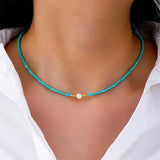 Baroque Turquesa de Cuentas Perla Collar