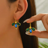 Pendientes Gota Azul y Esmeralda