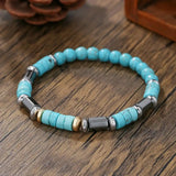 Bohemio de Cuentas Turquesa Piedra Pulsera