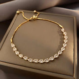 Ajustable Geometric Piedras Pulsera