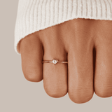Amor Cristal Corazón Anillo