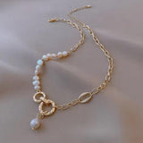 Natural Agua Dulce Perla Collar