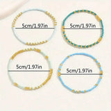 Chic Bohemio Turquesa de Cuentas Set de Pulseras