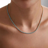 Vintage Dorado Turquesa Piedra Collar