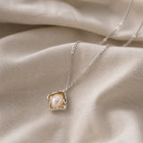 Seashell Perla Colgante Collar