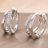 Atemporal Dorado Zircon Aro Pendientes