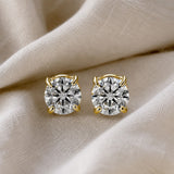 Brillante Circonitas Dorado Blanco Pendiente Pendientes