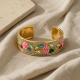Sofisticado Floral Brazalete