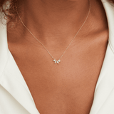 Omelia Brillante Cristal Hoja Collar