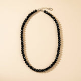 Radiante Black de Cuentas Collar