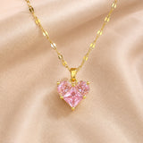 Radiante Corazón Circonitas Collar