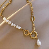 Natural Agua Dulce Perla Collar
