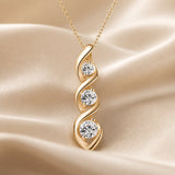 Dorado Blanco Infinito Circonitas Collar