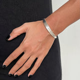 Plateado Boho Hammer Pulsera