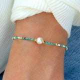 Coastal Perla Seed Bead Pulsera